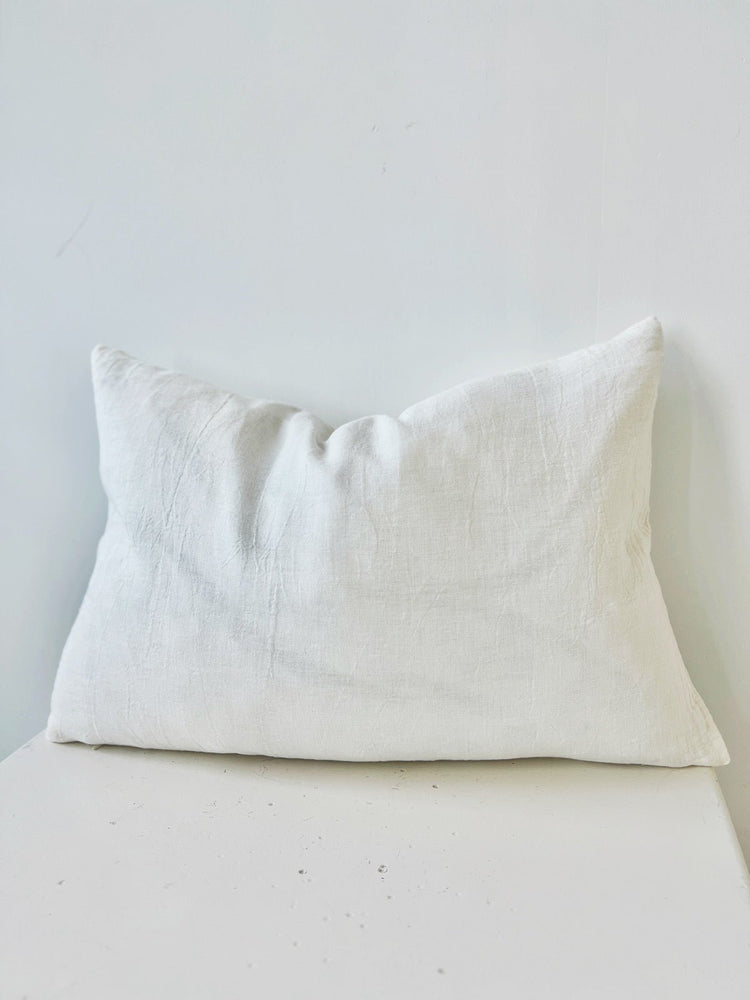Down Filled Linen Lumbar Pillow - Spring Sweet