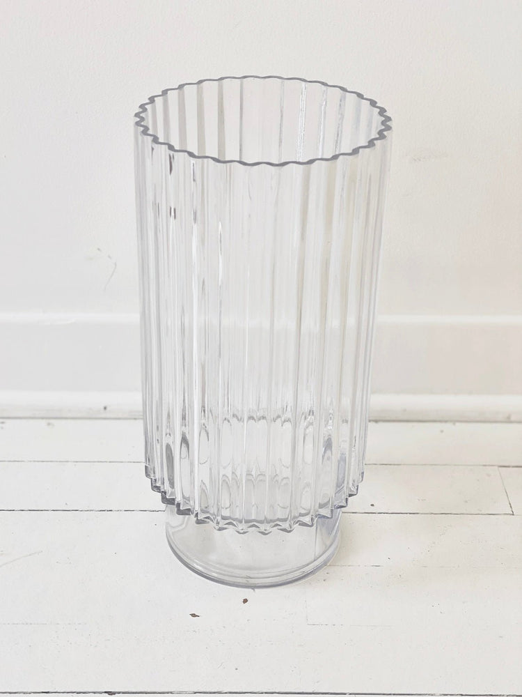 Glass Fluted Vase - Spring Sweet