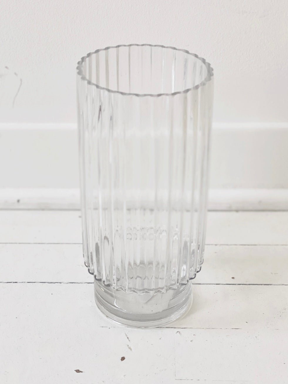 Glass Fluted Vase - Spring Sweet
