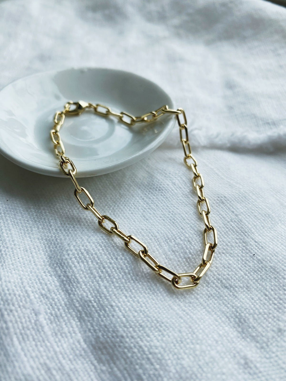 Greta Chain Bracelet, Gold Plated - Spring Sweet
