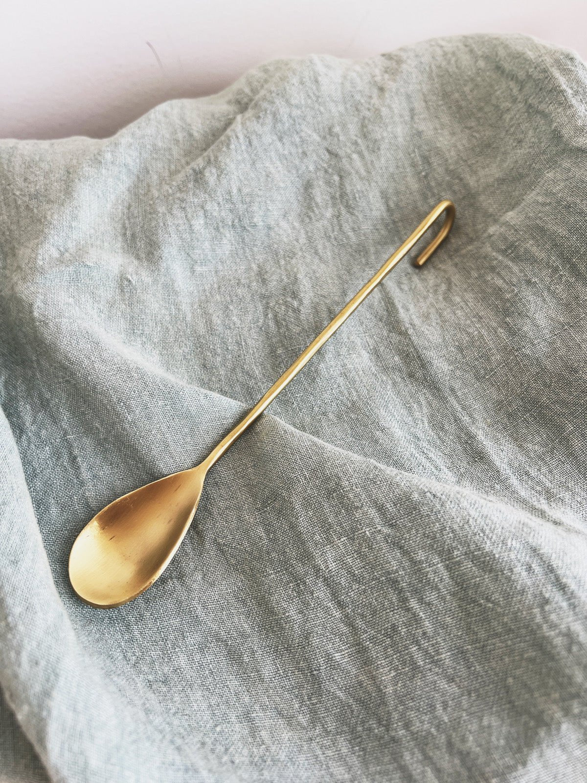 Hand Forged Brass Jar Spoon - Spring Sweet