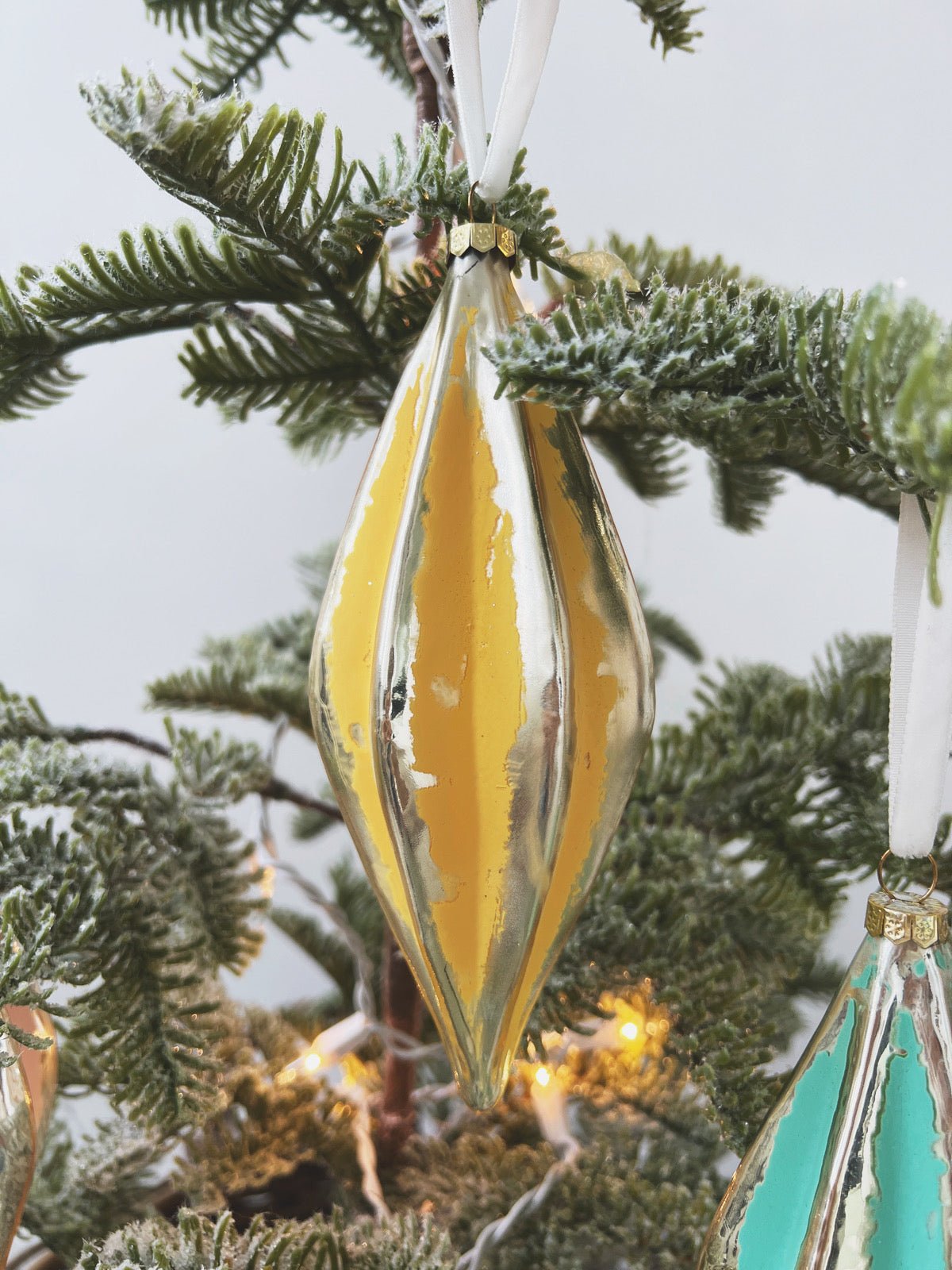 Hand-Painted Glass Pleated Ornament - Spring Sweet