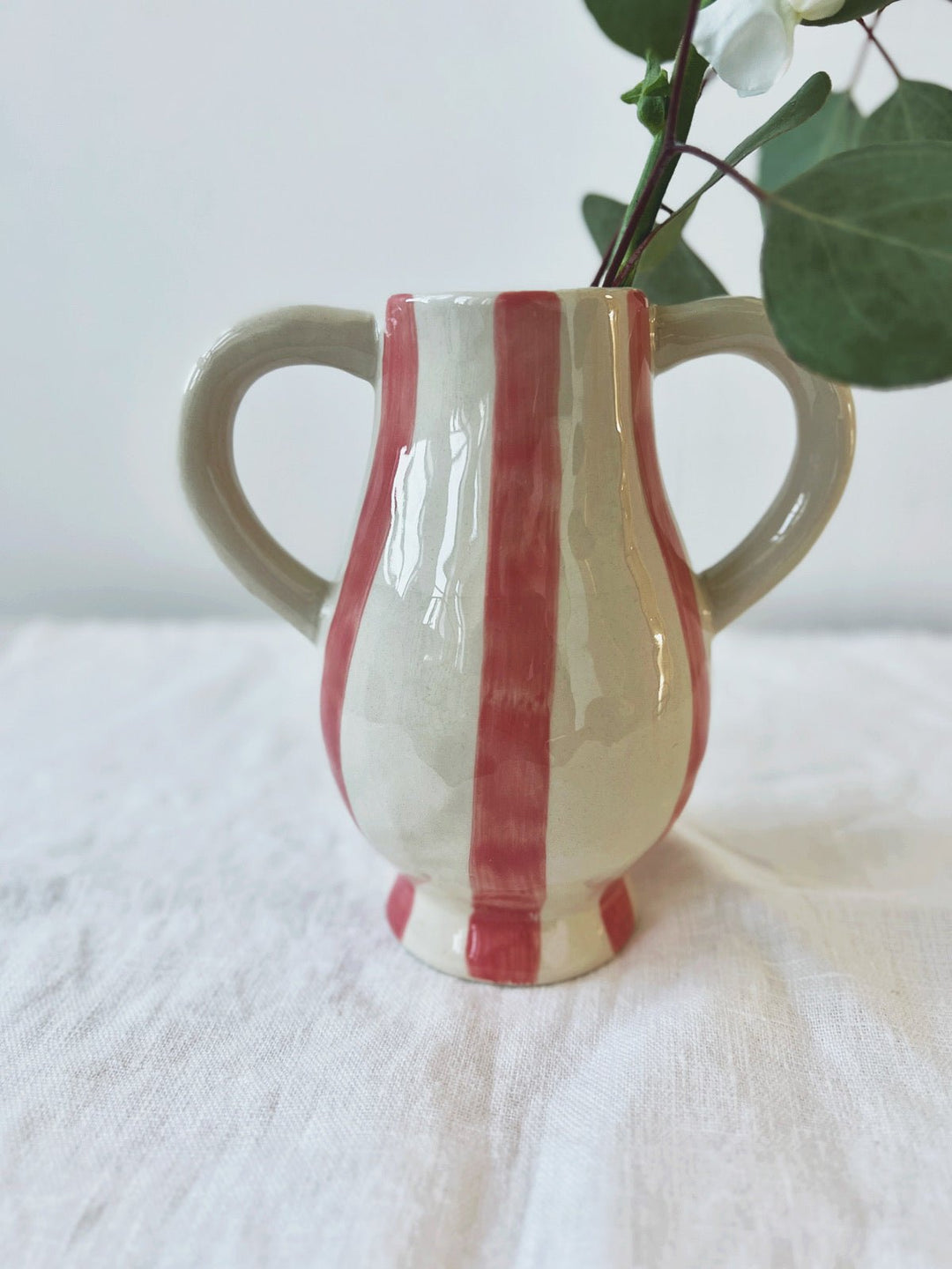 Hand-Painted Stoneware Vase - Spring Sweet