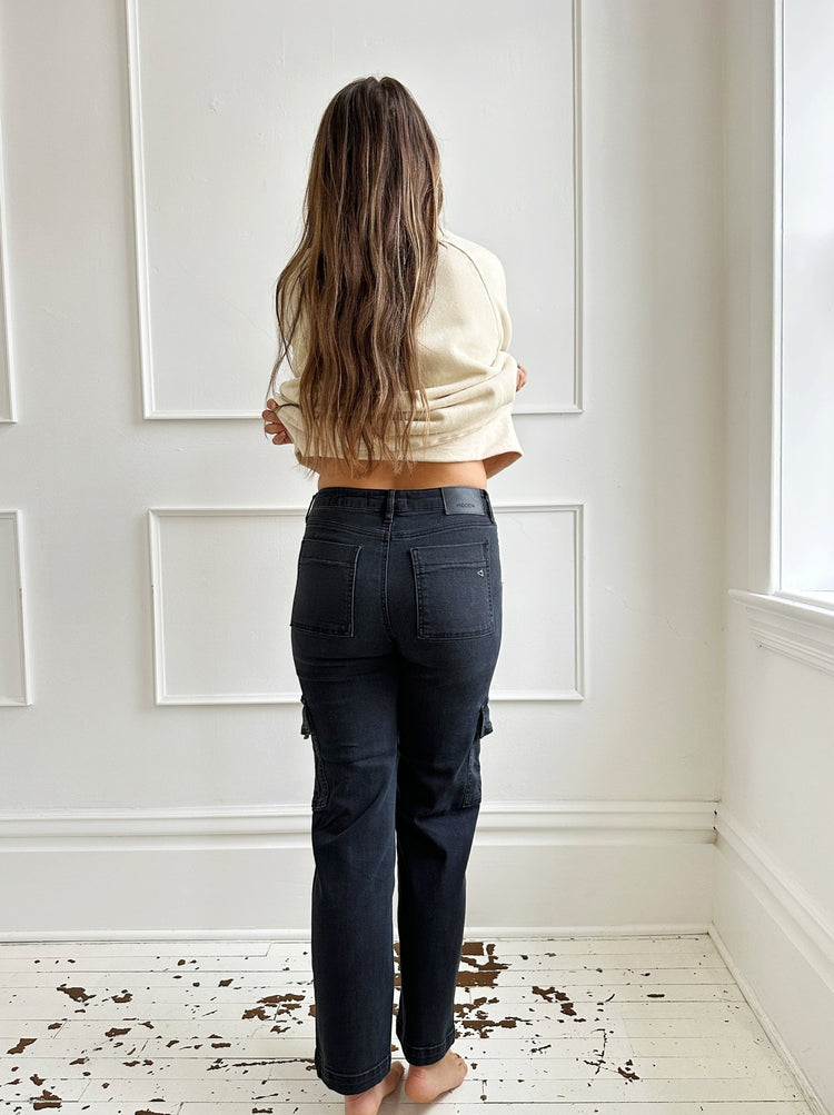 High Rise Cropped Cargo - Spring Sweet