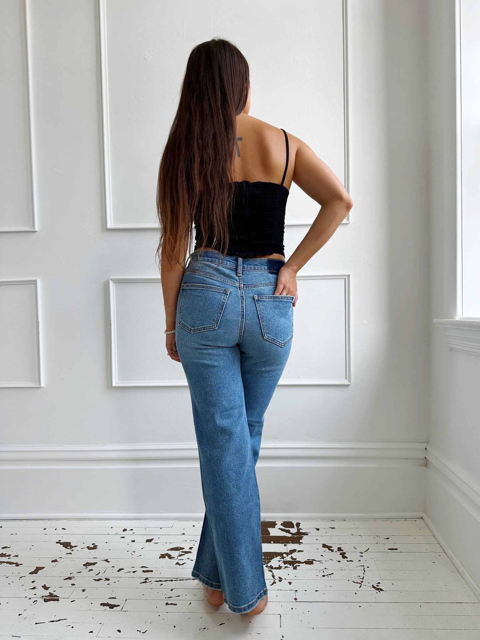 High Waisted Slim Straight Denim – Spring Sweet