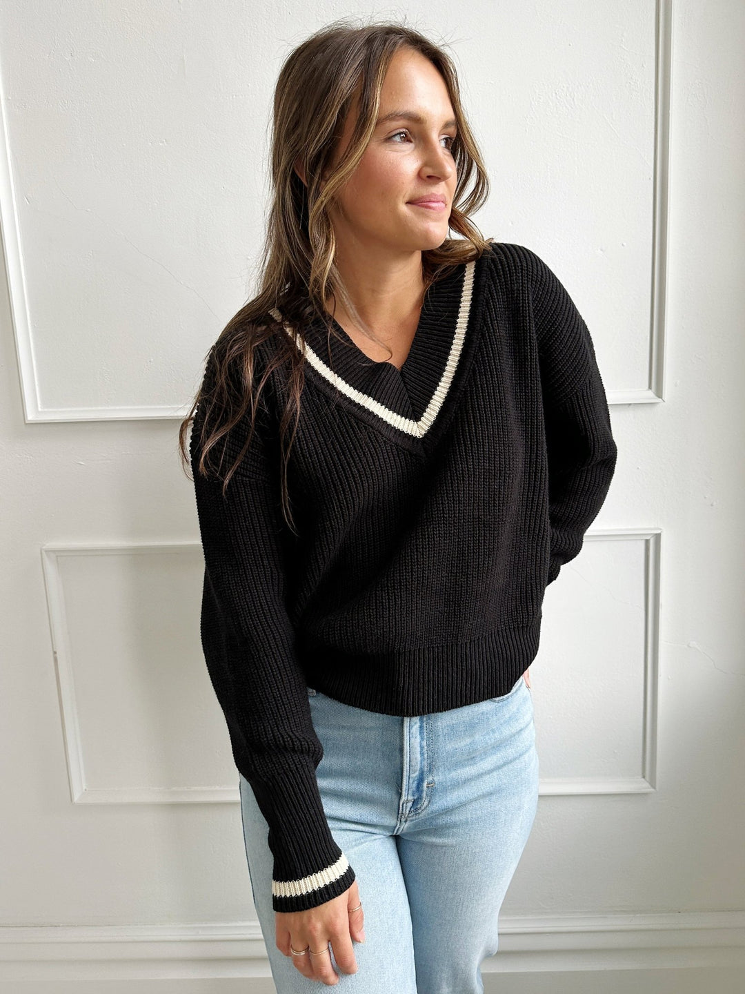 Ivy League Knit Sweater - Spring Sweet