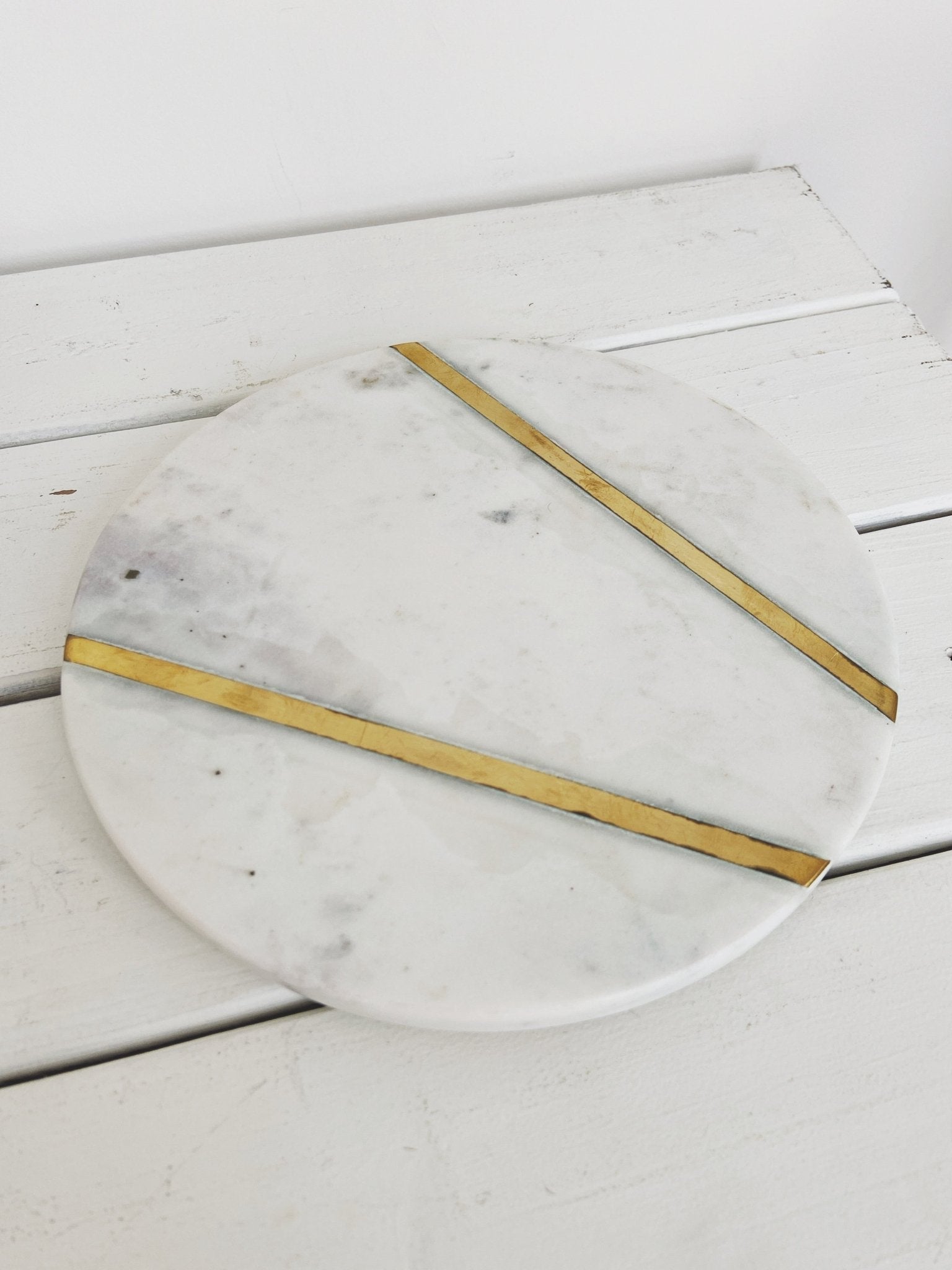 Marble + Brass Plate - Spring Sweet