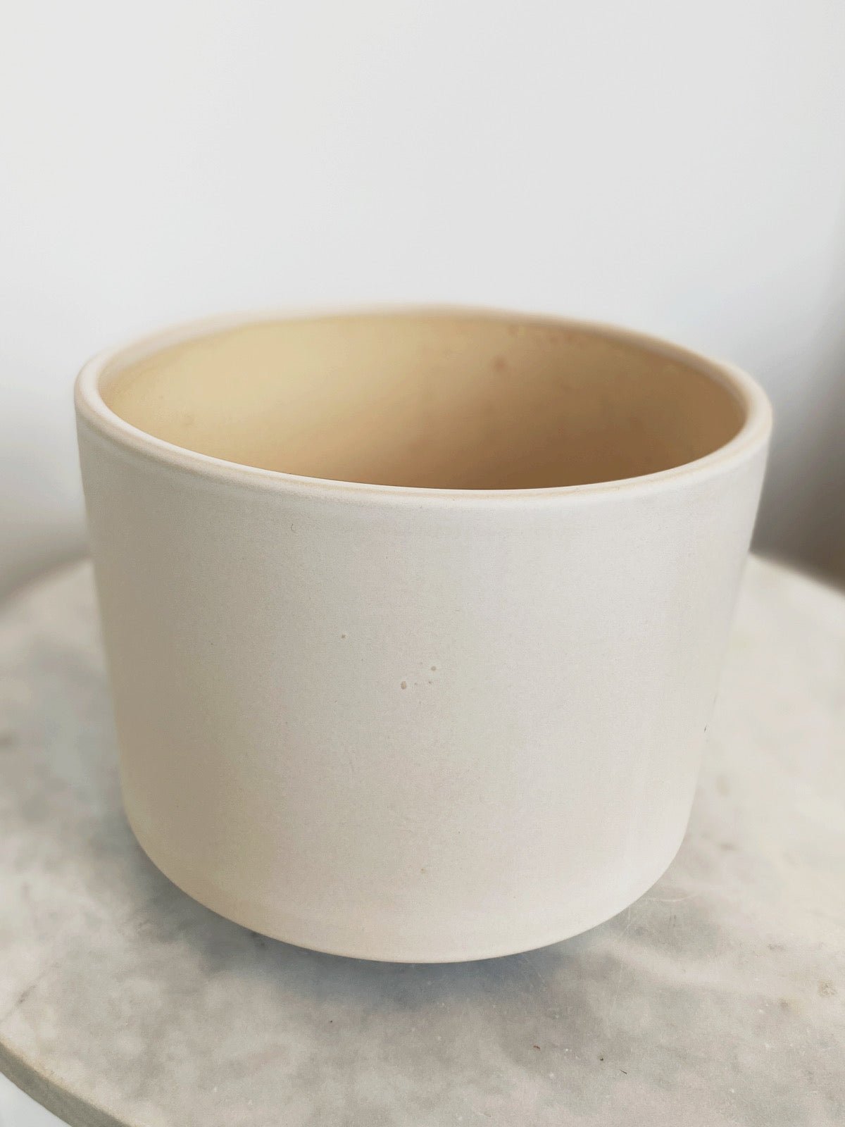 Matte White Ceramic Planter - Spring Sweet