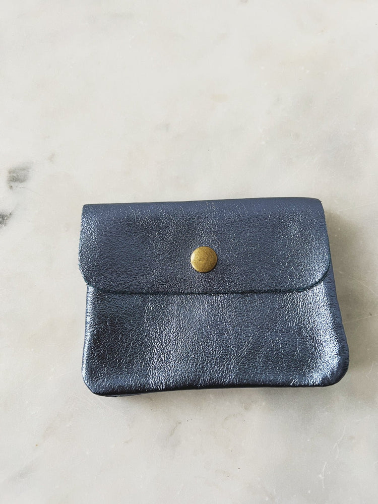Metallic Leather Coin Purse - Spring Sweet