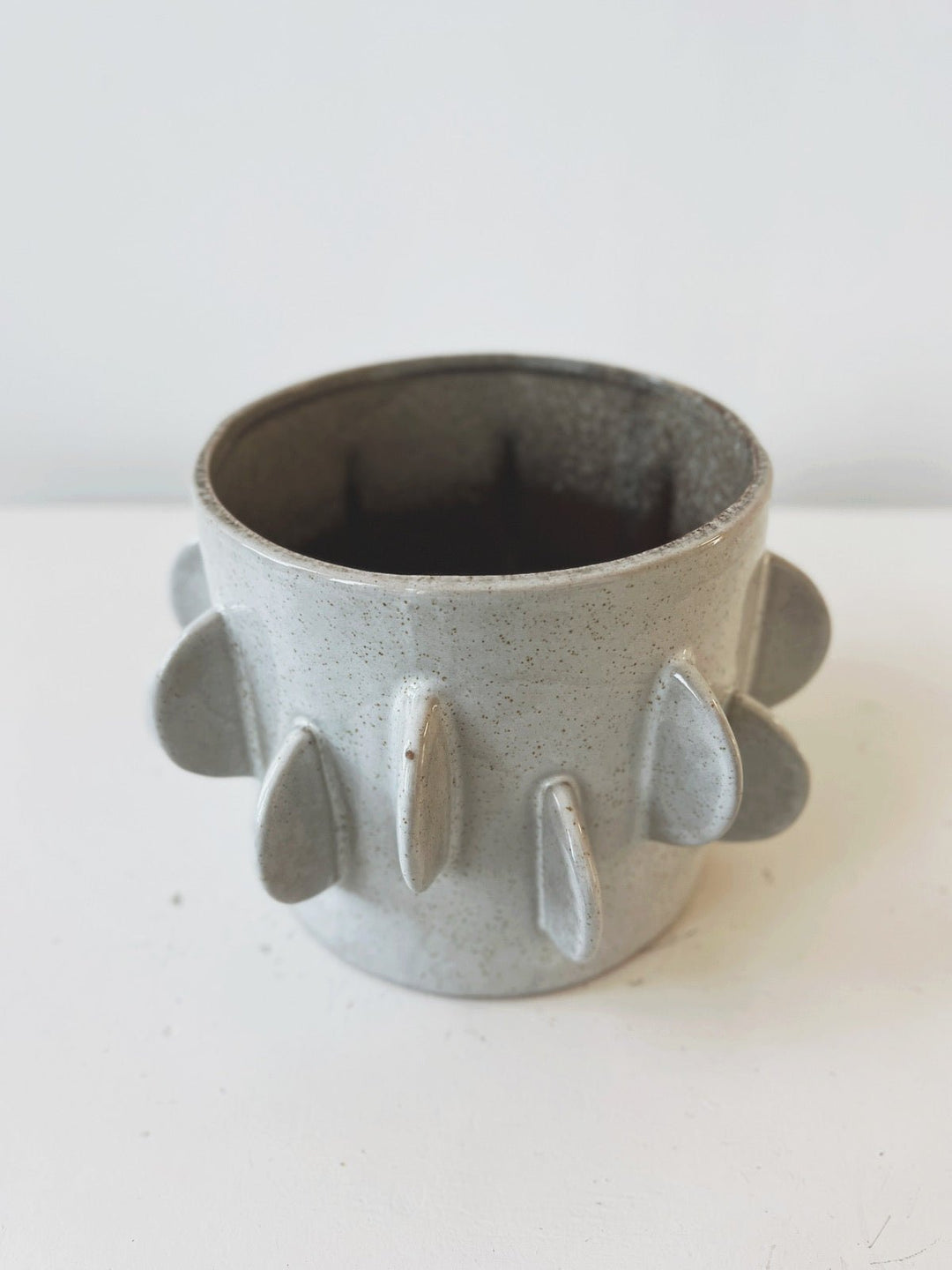 Modern Handmade Stoneware Planter - Spring Sweet