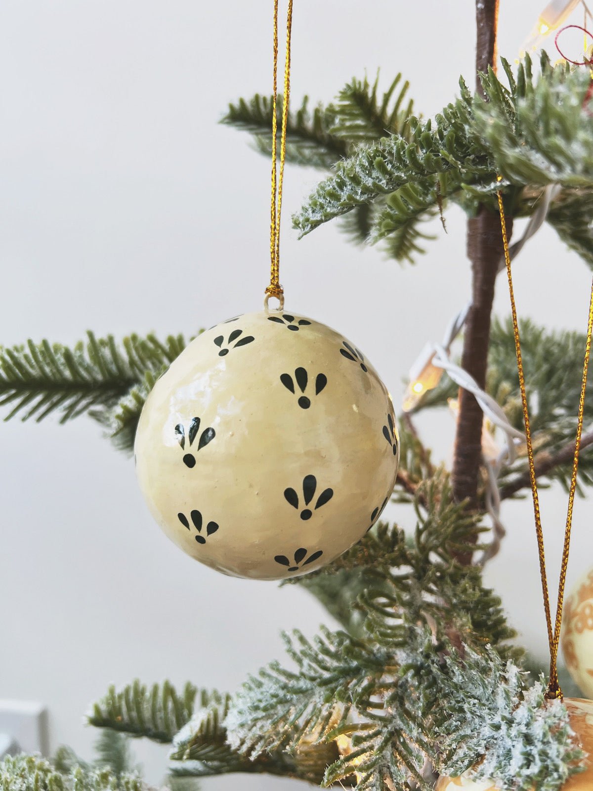 Paper Mache Ball Ornament - Spring Sweet
