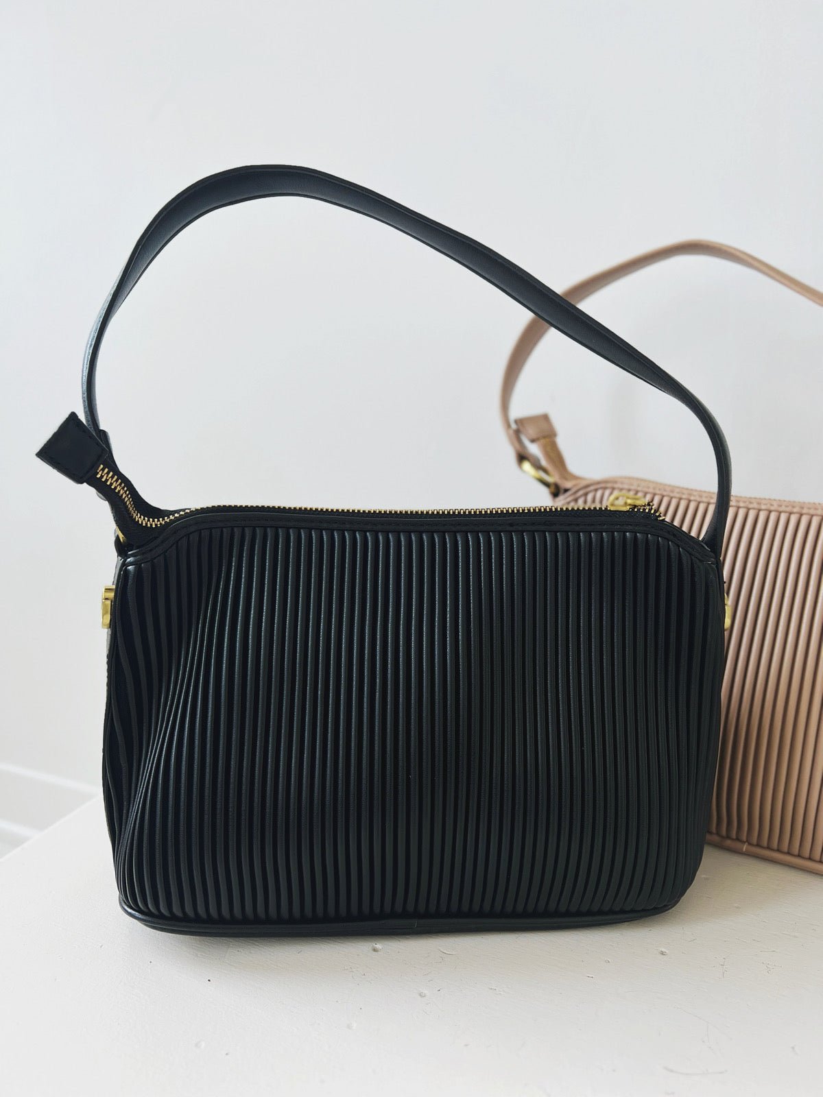 Pleated Shoulder Bag - Spring Sweet