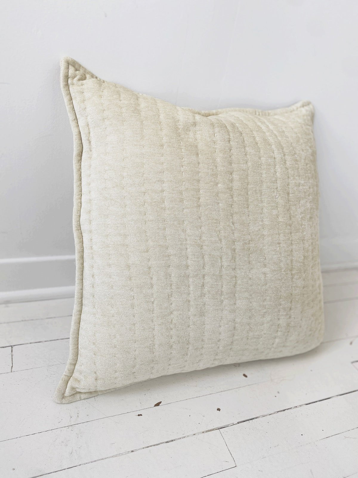 White chenille clearance pillow