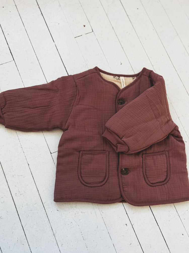 Quilted V-Neck Button Jacket - Spring Sweet