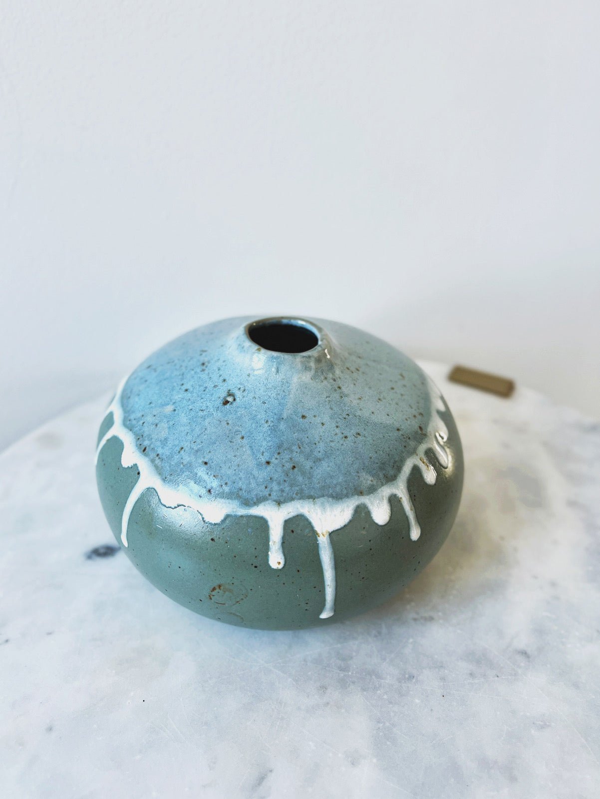 Reactive Glaze Stoneware Bubble Vase - Spring Sweet