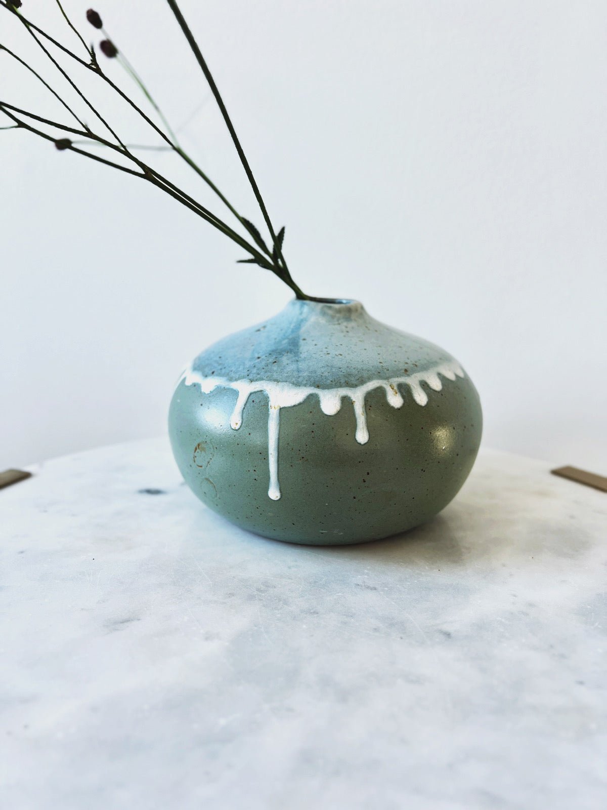 Reactive Glaze Stoneware Bubble Vase - Spring Sweet