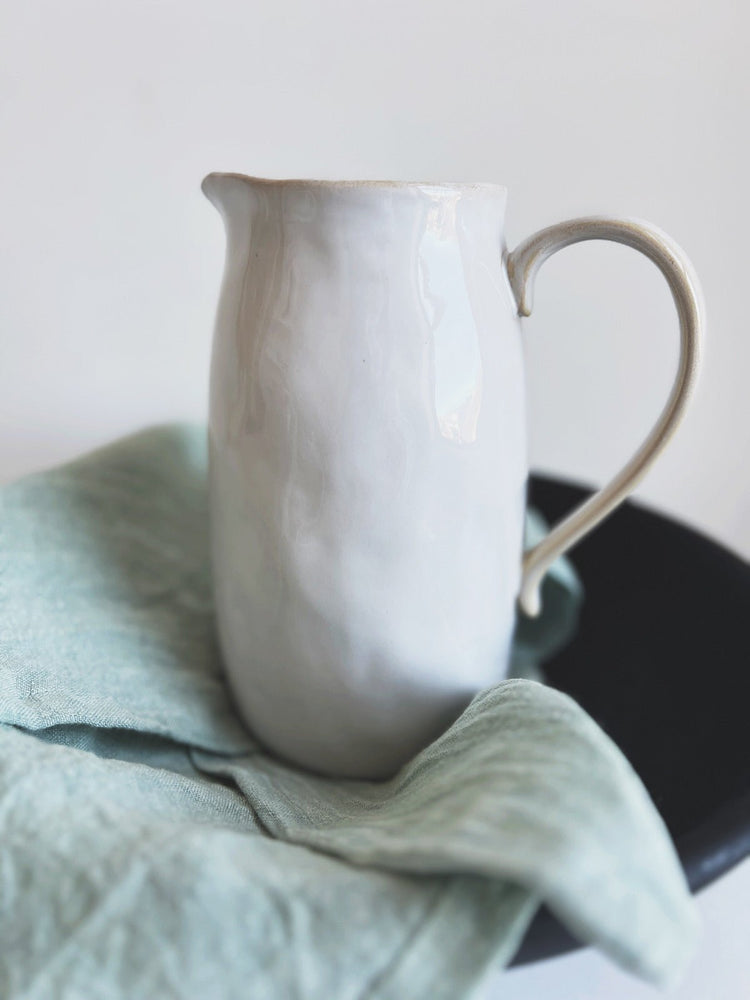 Reactive Glaze Stoneware Pitcher - Spring Sweet