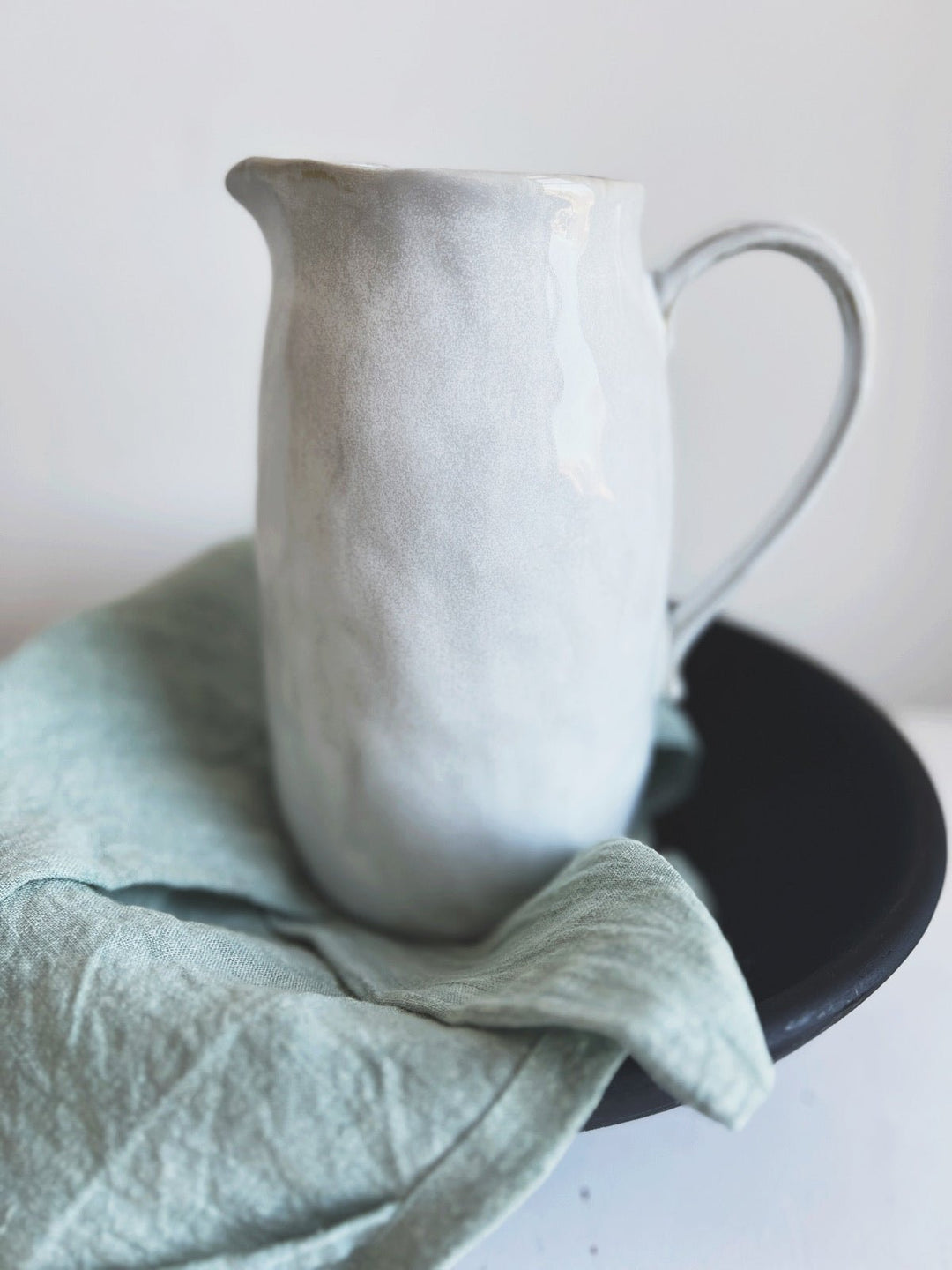 Reactive Glaze Stoneware Pitcher - Spring Sweet