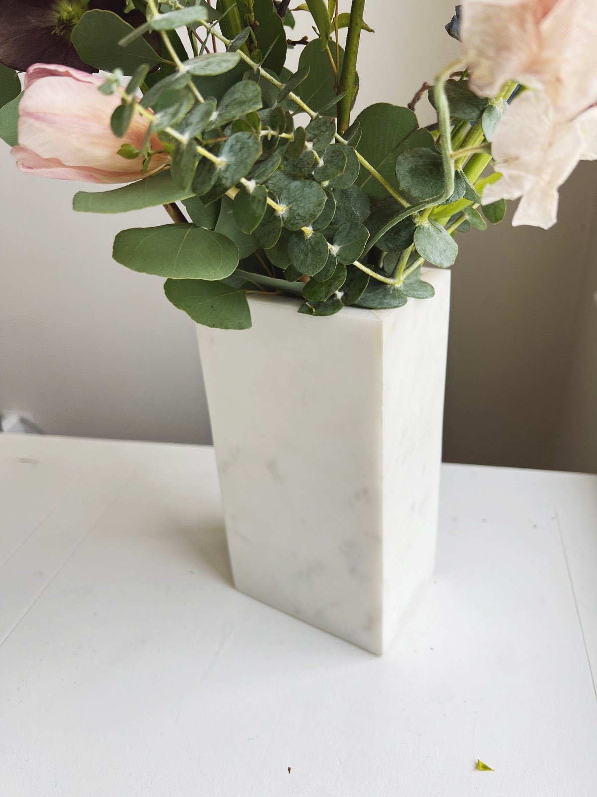 Rectangular Marble Vase - Spring Sweet