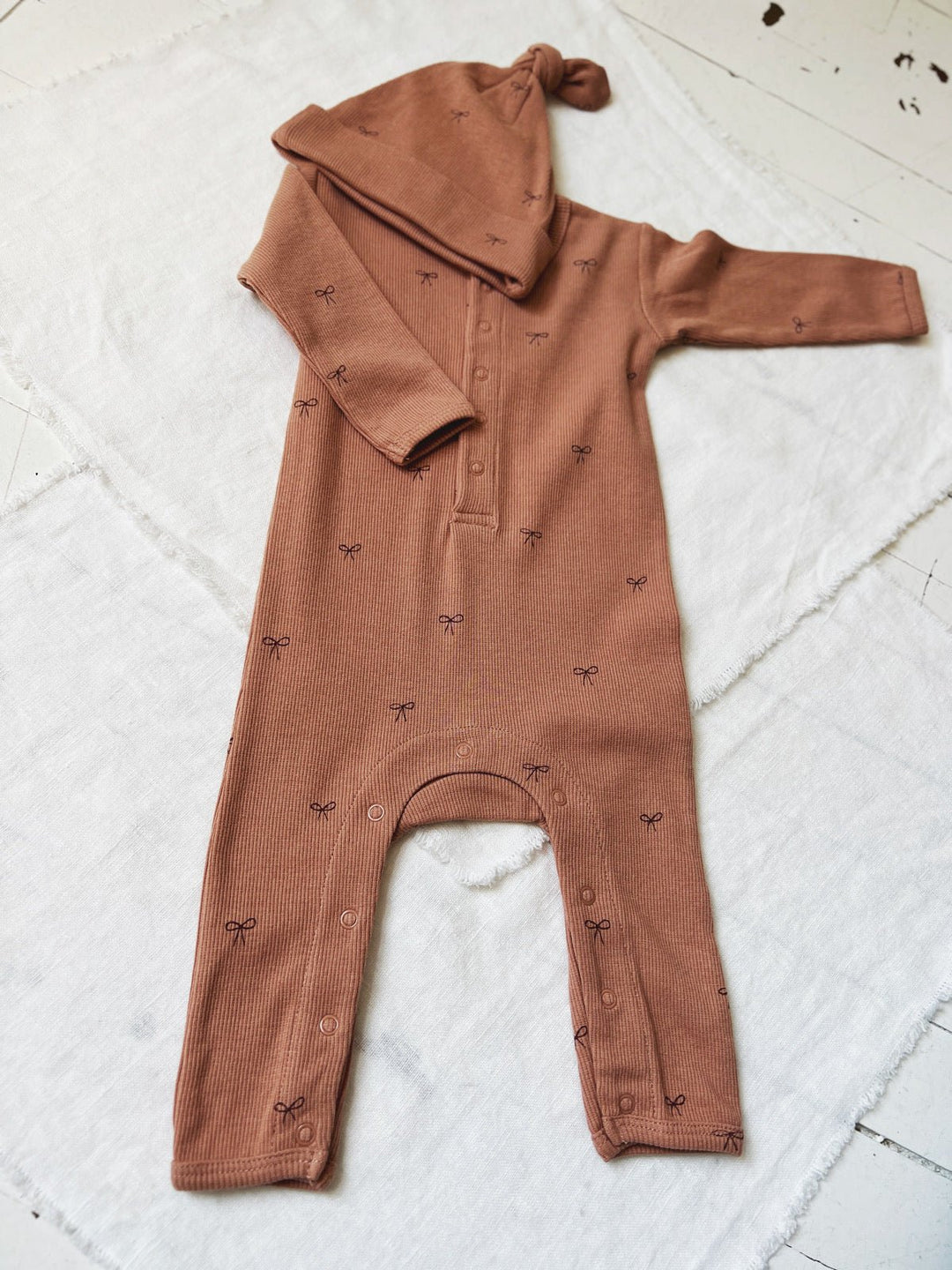 Ribbed Baby Jumpsuit - Spring Sweet