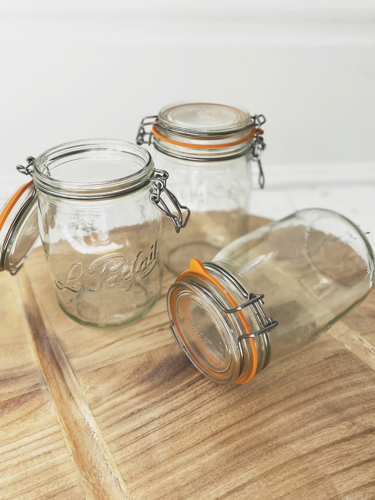 Rounded French Glass Preserving Jar - Spring Sweet