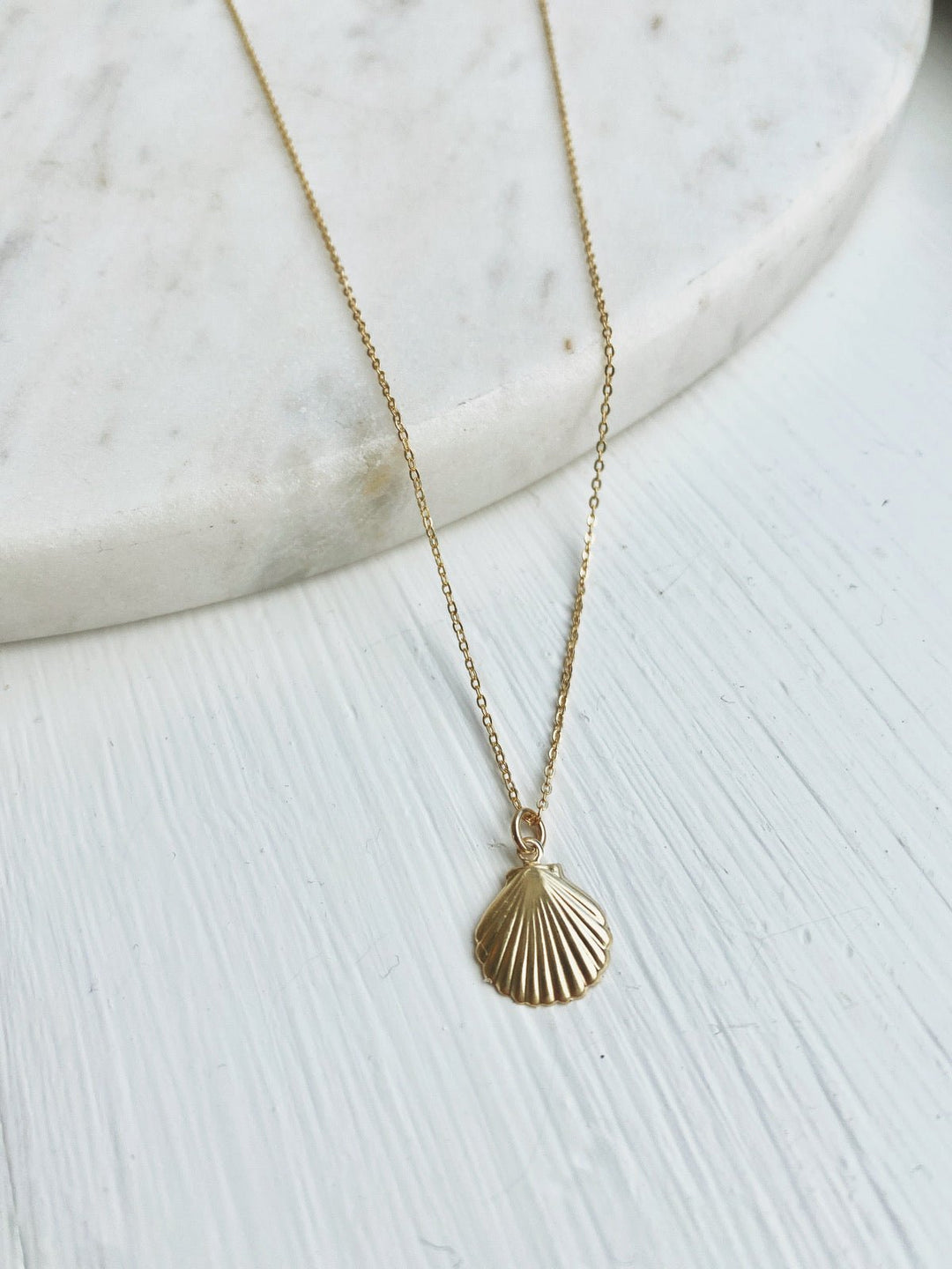 Seashell Necklace, Gold Filled - Spring Sweet