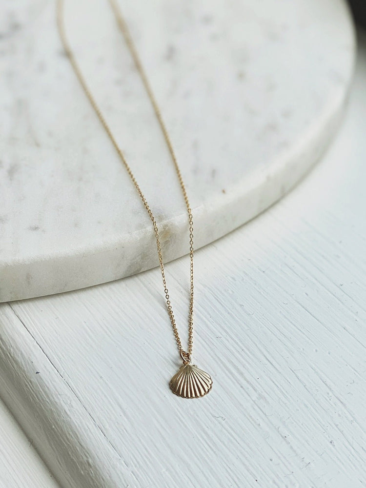 Seashell Necklace, Gold Filled - Spring Sweet