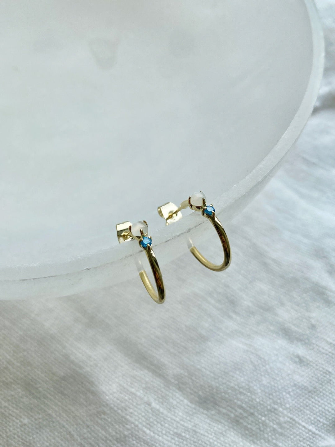 Sky + Sea Hoops, Gold Plated - Spring Sweet