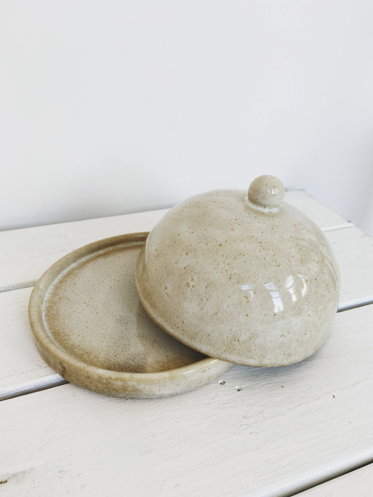 Stoneware Domed Dish w/ Lid - Spring Sweet