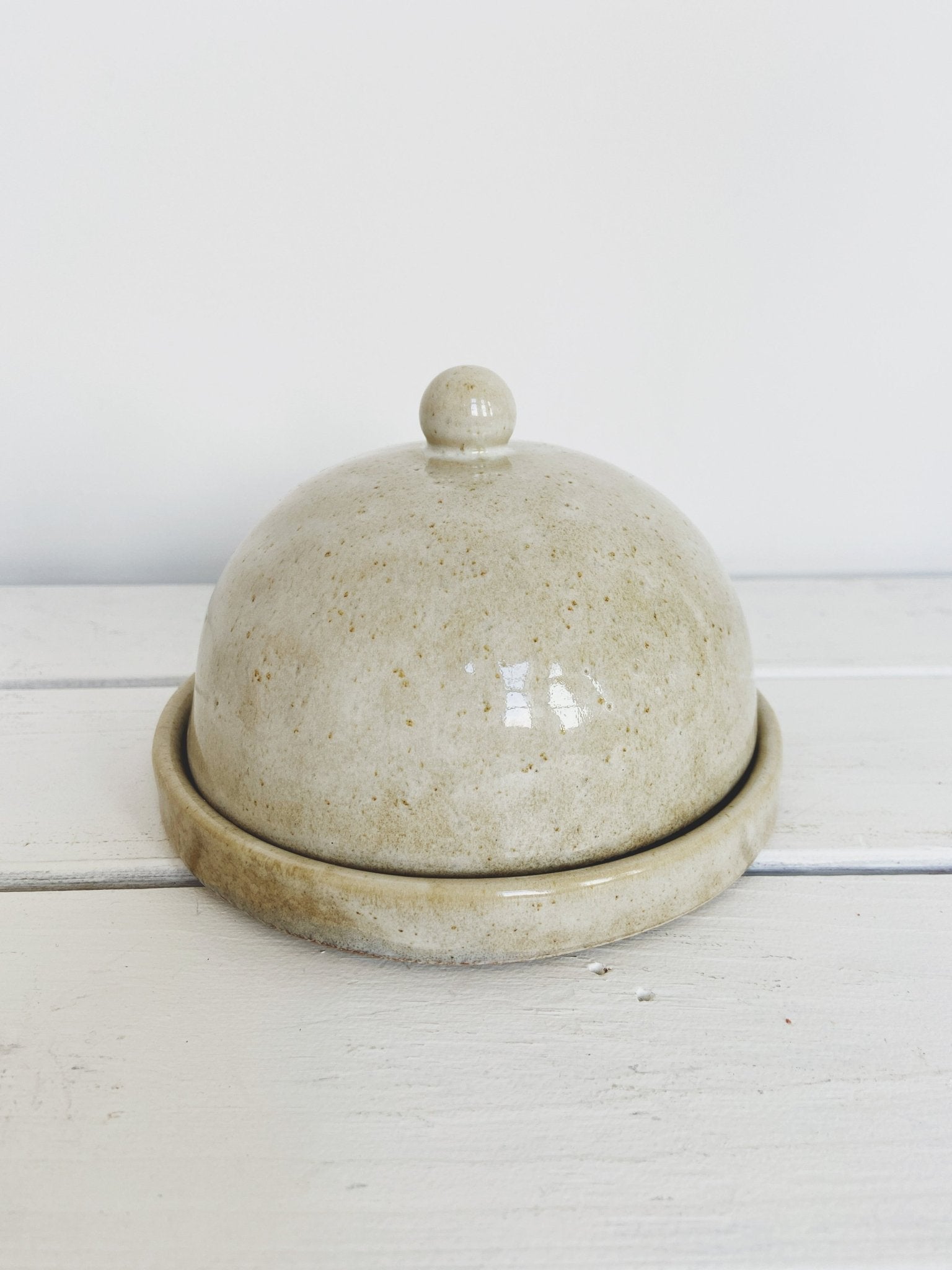 Stoneware Domed Dish w/ Lid - Spring Sweet