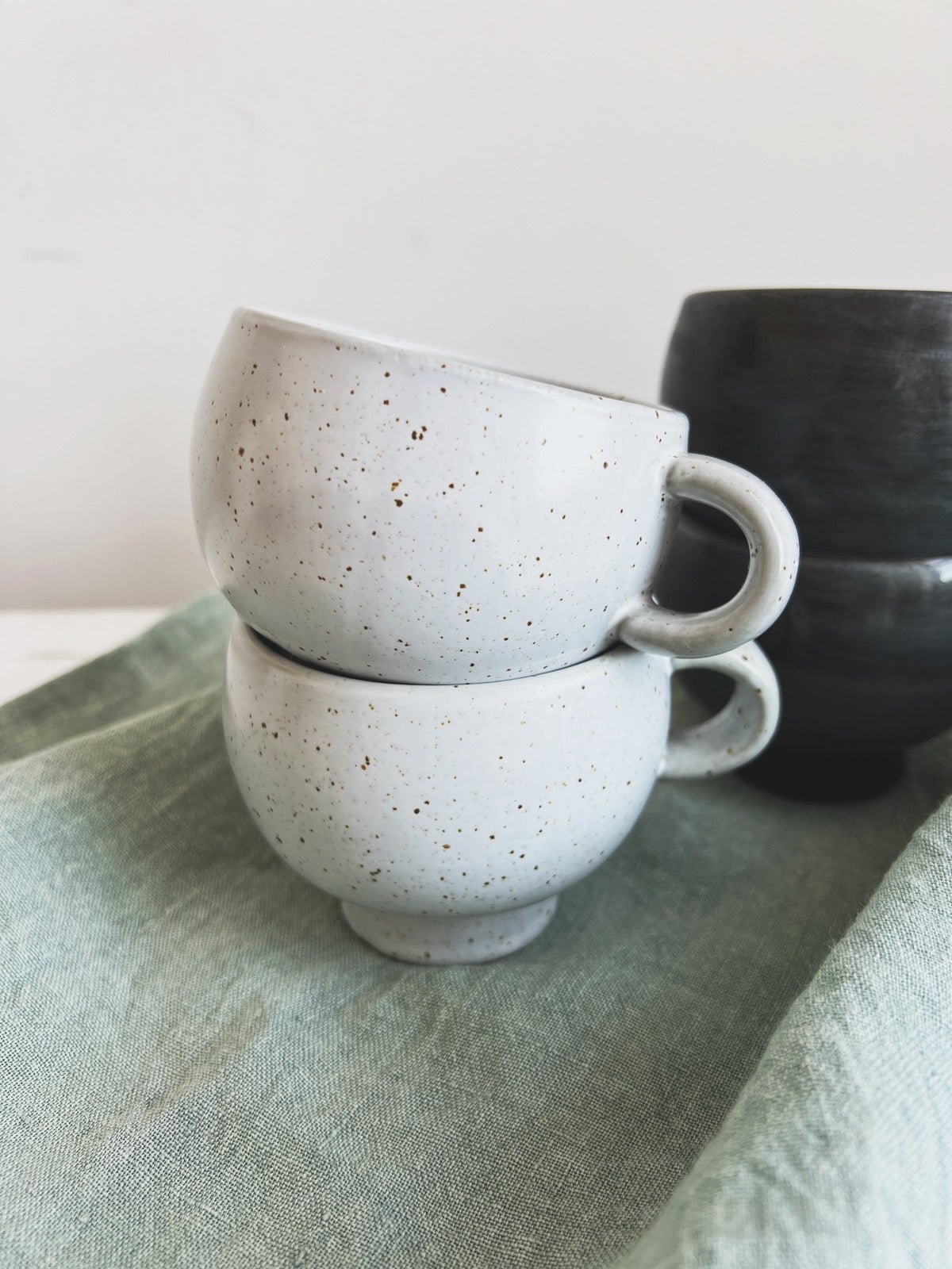 Stoneware Footed Mug - Spring Sweet