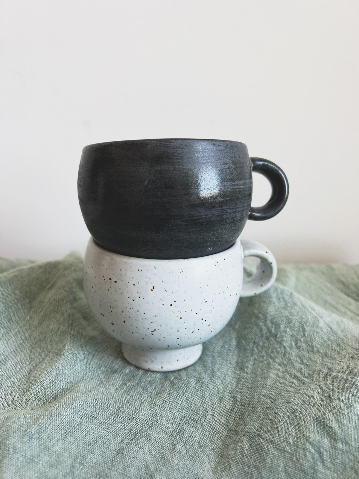 Stoneware Footed Mug - Spring Sweet