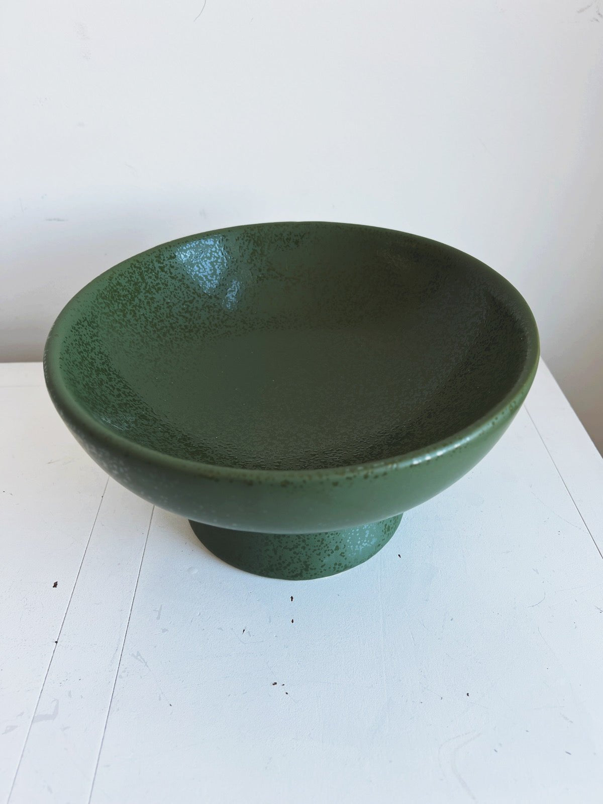 Stoneware Pedestal Bowl - Spring Sweet