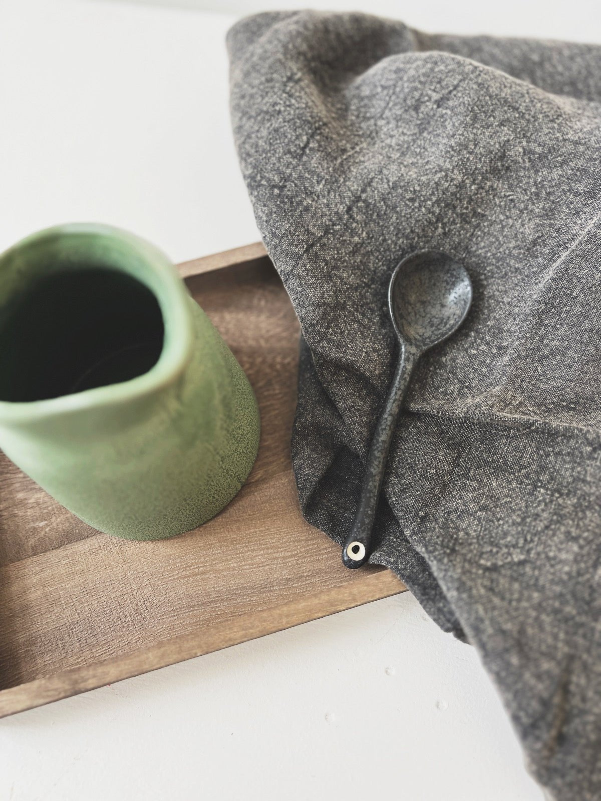 Stoneware Spoon w/ Reactive Glaze - Spring Sweet
