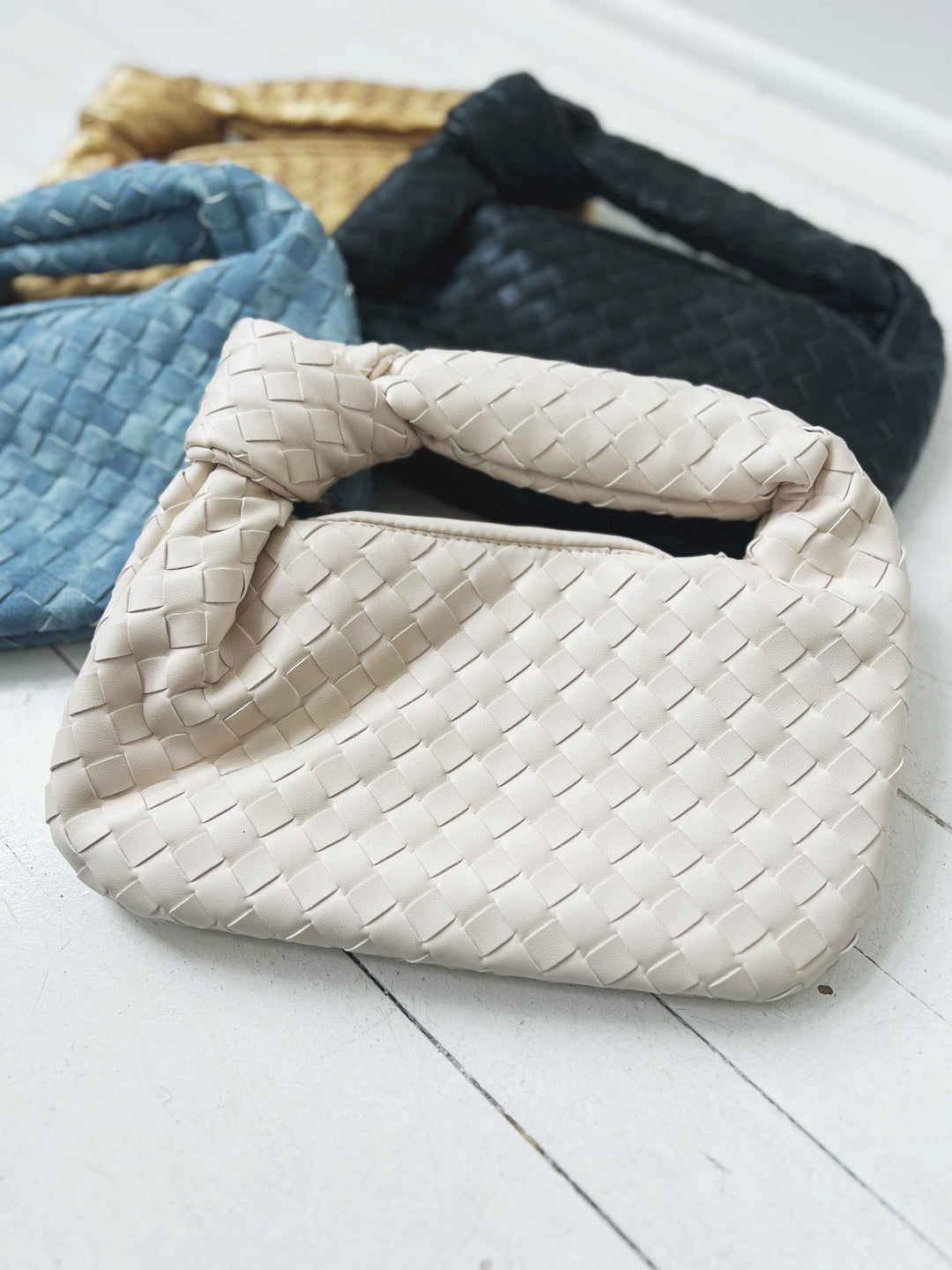 Woven Knotted Handbag - Spring Sweet