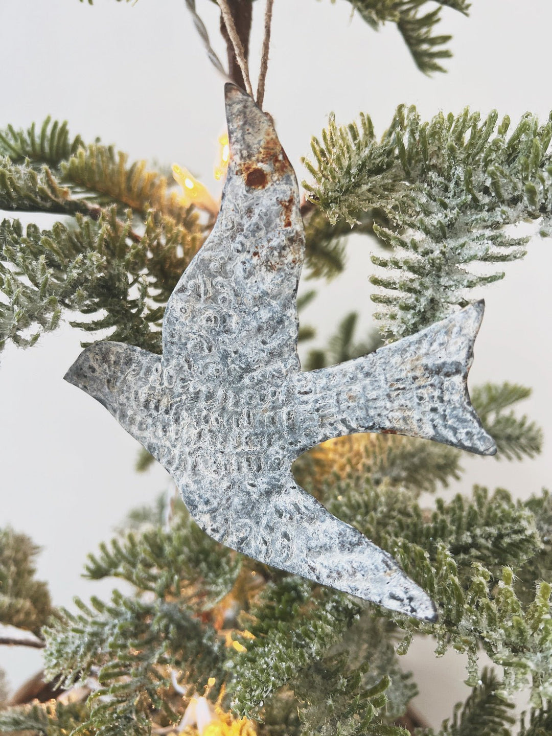 Zinc Finish Bird Ornament - Spring Sweet